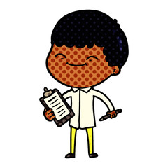 cartoon happy boy