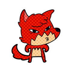 clever cartoon fox
