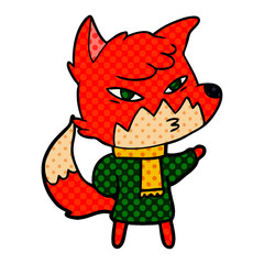 clever cartoon fox