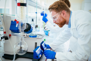 Scientist working at the laboratory