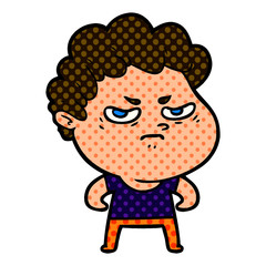 cartoon angry man