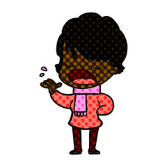 cartoon woman talking