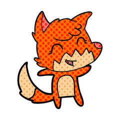 happy cartoon fox