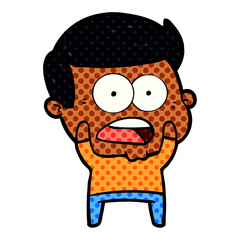 cartoon shocked man