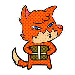clever cartoon fox