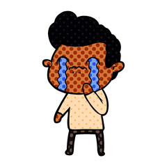 cartoon man crying
