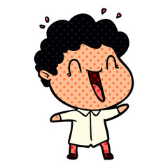 cartoon happy man