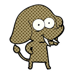 Obraz premium happy cartoon elephant