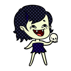 cartoon laughing vampire girl