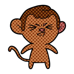 cartoon angry monkey