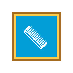 Hairbrush icon. Vector Illustration