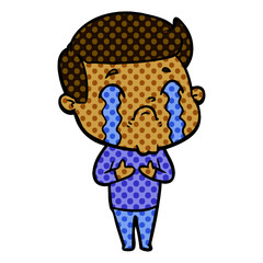 cartoon man crying