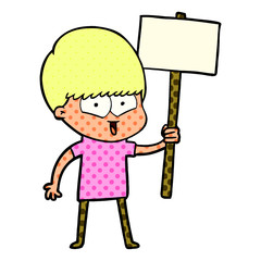 cartoon happy boy