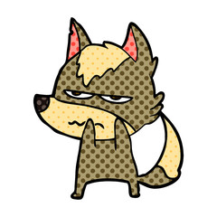 cartoon annoyed wolf