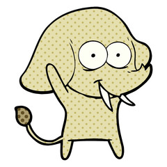 happy cartoon elephant