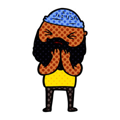 Obraz premium cartoon man with beard