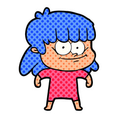 cartoon smiling woman