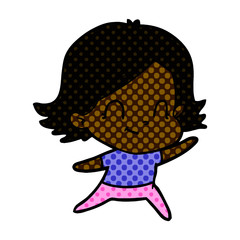 cartoon friendly girl