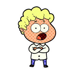 cartoon man gasping in surprise