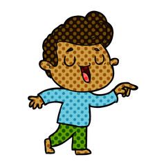 happy cartoon man