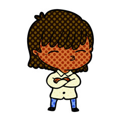 Obraz premium cartoon woman