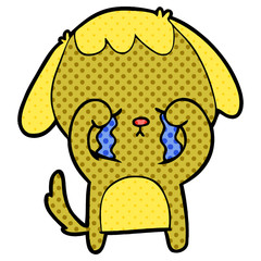 cartoon crying dog