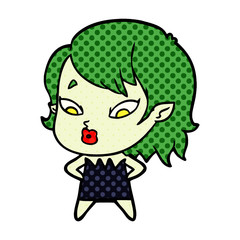 cute cartoon vampire girl