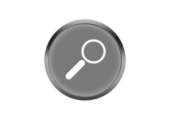 Button Silber Symbol Knopf Rund