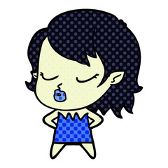 cute cartoon vampire girl