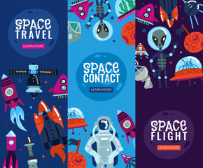 Space Travel Vertical Banners