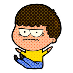 cartoon annoyed man