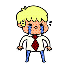 cartoon boy crying