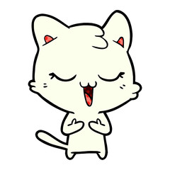 happy cartoon cat