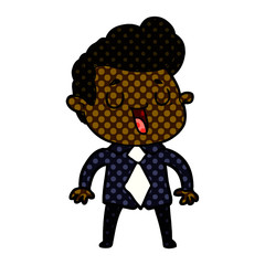 happy cartoon man