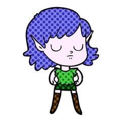 cartoon elf girl