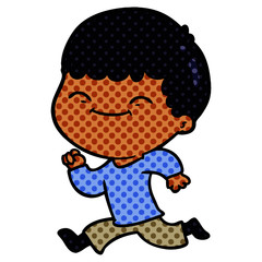 cartoon happy boy