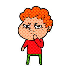 cartoon angry man