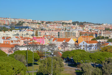 Fototapeta na wymiar Lisbonne: vue sur Belém