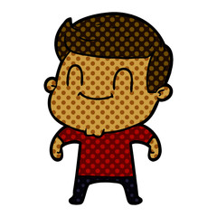 cartoon friendly man