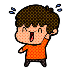 cartoon laughing boy