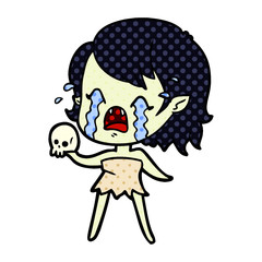 cartoon crying vampire girl