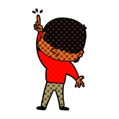 cartoon boy with untidy hair