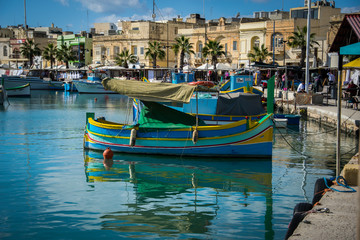 Fototapeta na wymiar Boats of Malta