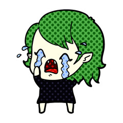 cartoon crying vampire girl
