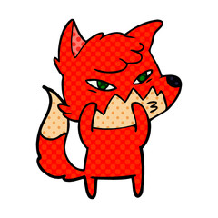 clever cartoon fox