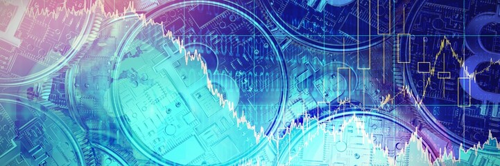 Composite image of stocks and shares