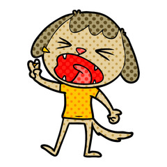 cute cartoon dog barking