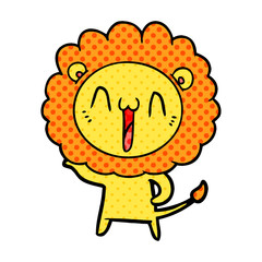 happy cartoon lion