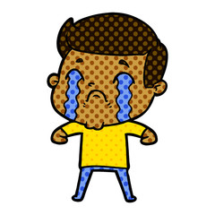 cartoon man crying