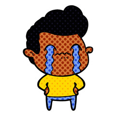 cartoon man crying